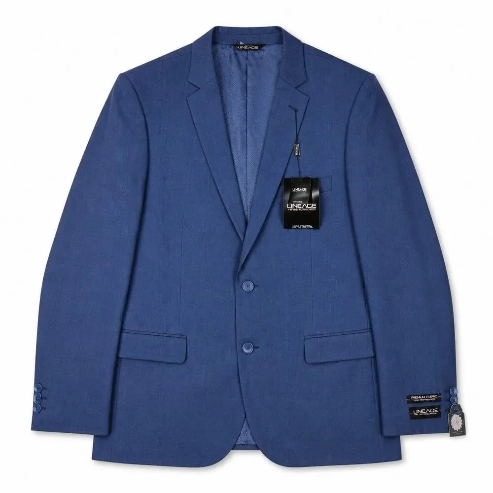 NWT Lineage Signature Collection Suit Jacket Blazer Mens 46R Blue Andrew Coat